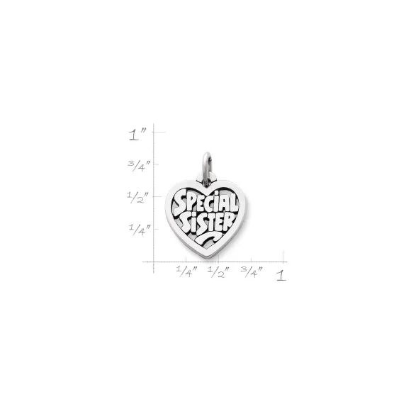 Cheap James Avery Artisan Jewelry Special Sister Heart Charm